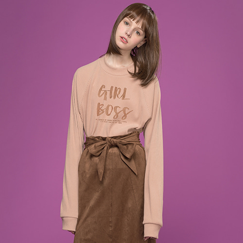 바이탈싸인 Girl Boss Embroidery Corduroy Sweatshirt,DCL스토어,VITAL SAIGN (Woman)